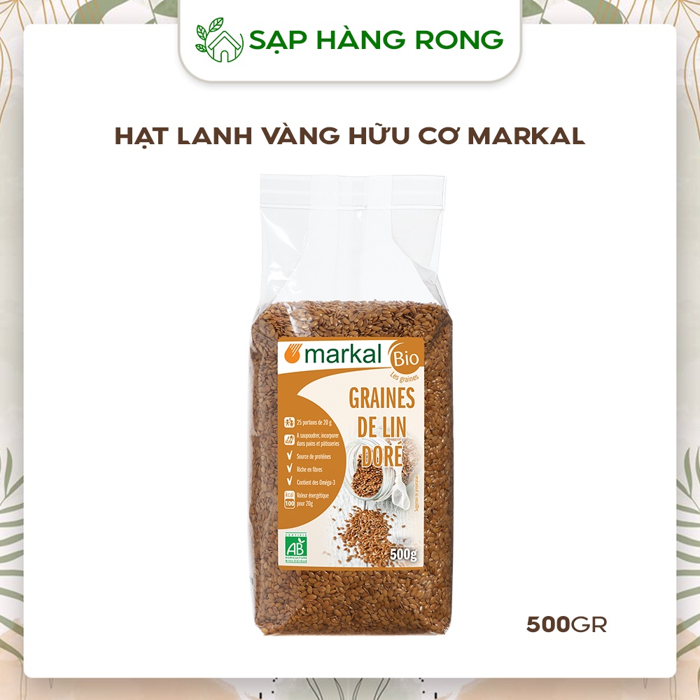 Hạt lanh nâu hoặc vàng hữu cơ Markal