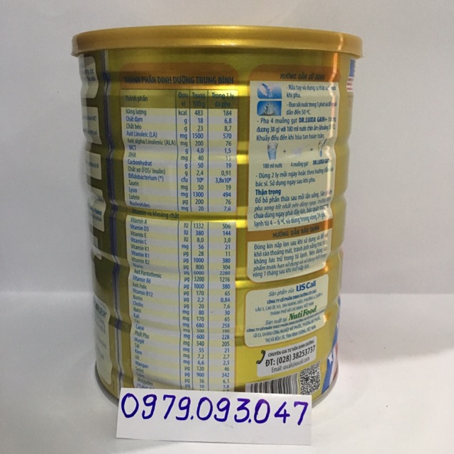 Sữa Dr Luxia Gain - 900g ( date: 2/2024 )