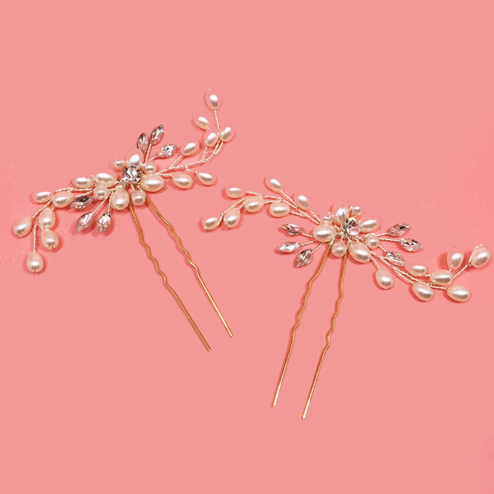 Kẹp Tóc Kim Loại Hình Hoa Đính Đá Xinh Xắn Cho Nữ