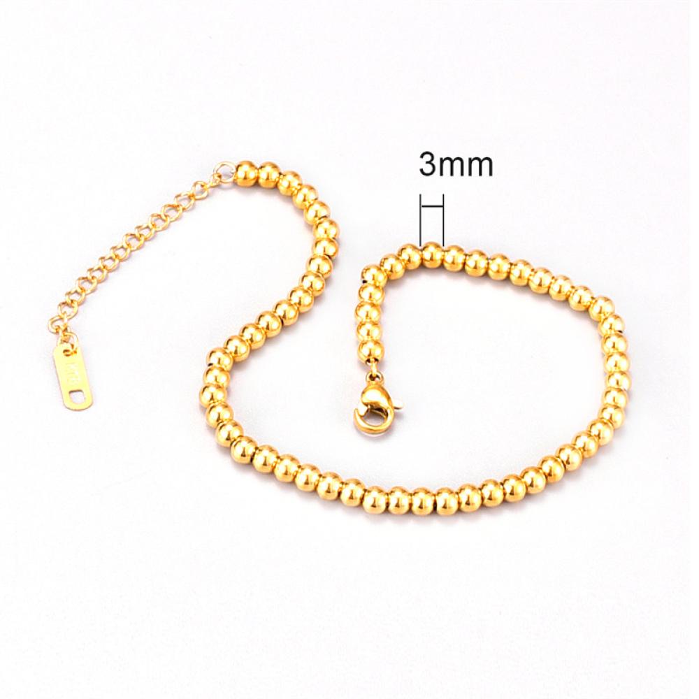 Vòng Đeo Tay Bằng Thép Titan Không Bóng Vàng Thời Trang Cho Nữ J7Z3