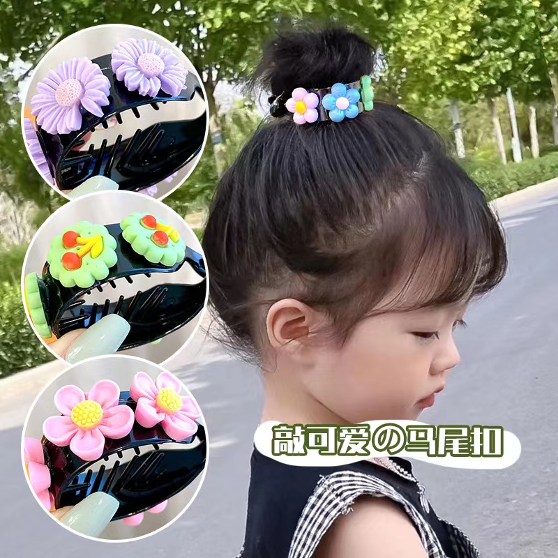 Kẹp Tóc Đuôi Ngựa Cố Định Hình Cá Mập Thời Trang Mùa Hè Cho Bé Gái