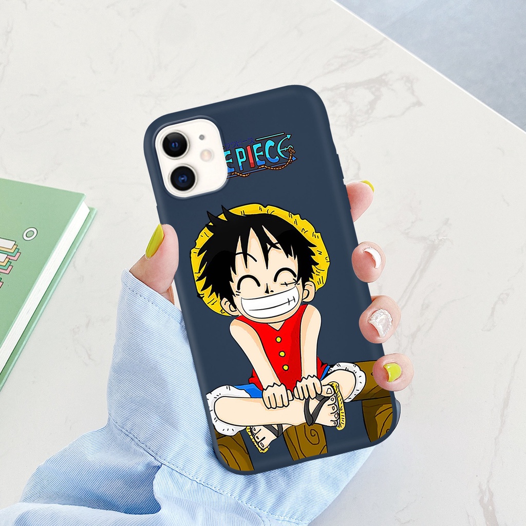 Ốp Điện Thoại Silicone Mềm Dạng Nhám Họa Tiết Khỉ LUFFY Cho iPhone SE 2020 6 6s 7 8 plus X XS XR XSMAX 11 12 13 ProMax