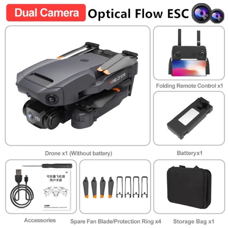 Flycam P8 - thiết kế giống mavic 3