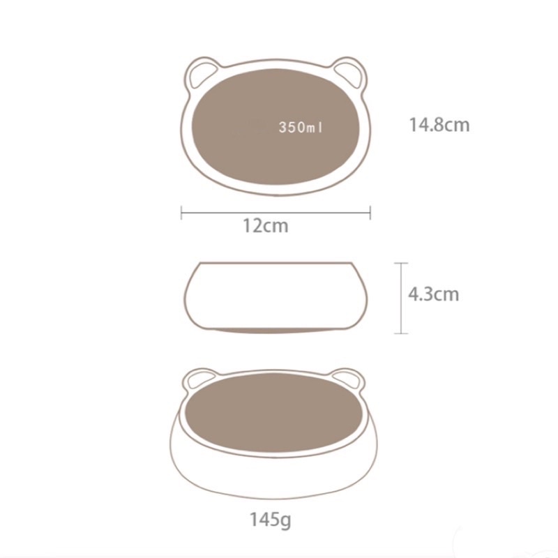 Set ăn dặm gấu silicon 3 chi tiết Bobby Doll: bát, thìa, đĩa - vừa làm khay ăn dặm vừa là nắp đậy