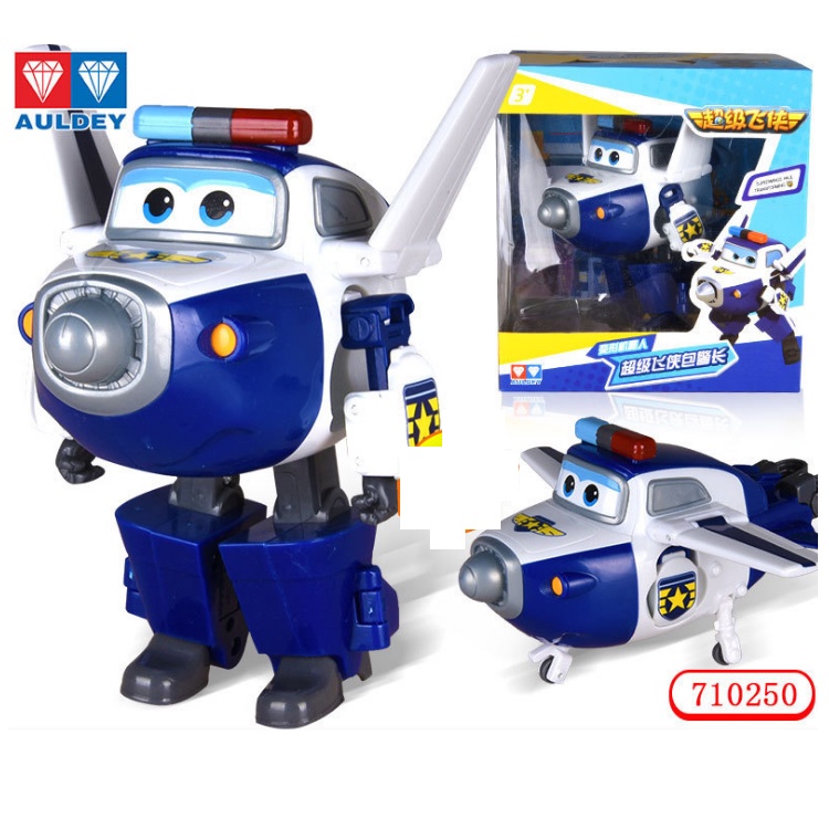 Đồ chơi lắp ghép super wings đội bay siêu đẳng mô hình máy bay cảnh sát paul cỡ lớn đồ chơi trẻ em