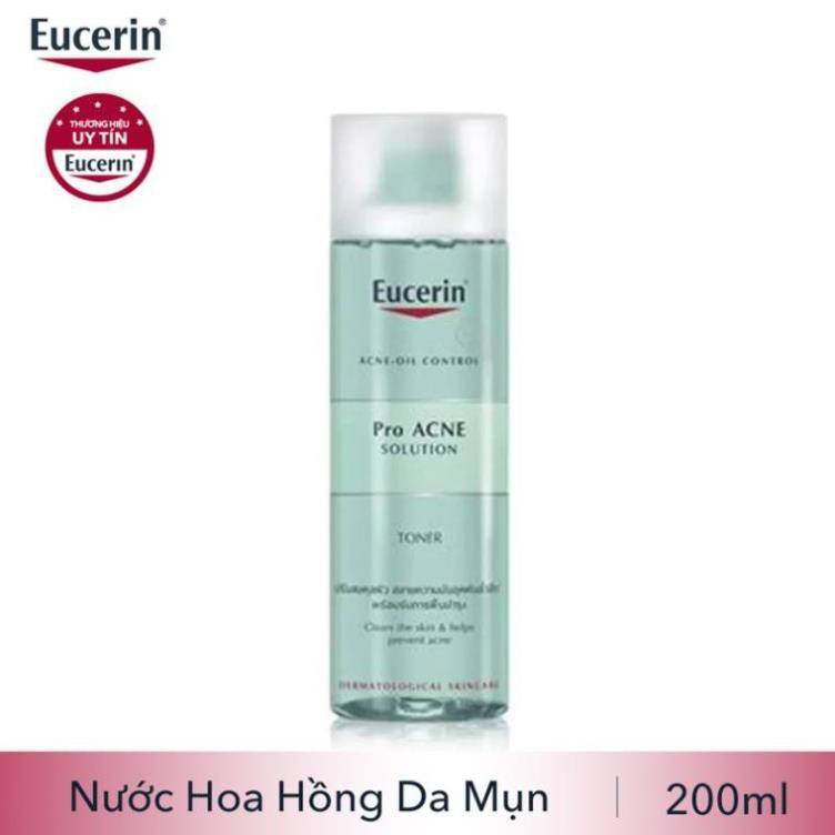 Eucerin Pro Acne Solution Toner cho Da Mụn - Nước Hoa Hồng Eucerin Proacne Cân Bằng Cho Da Dầu Mụn