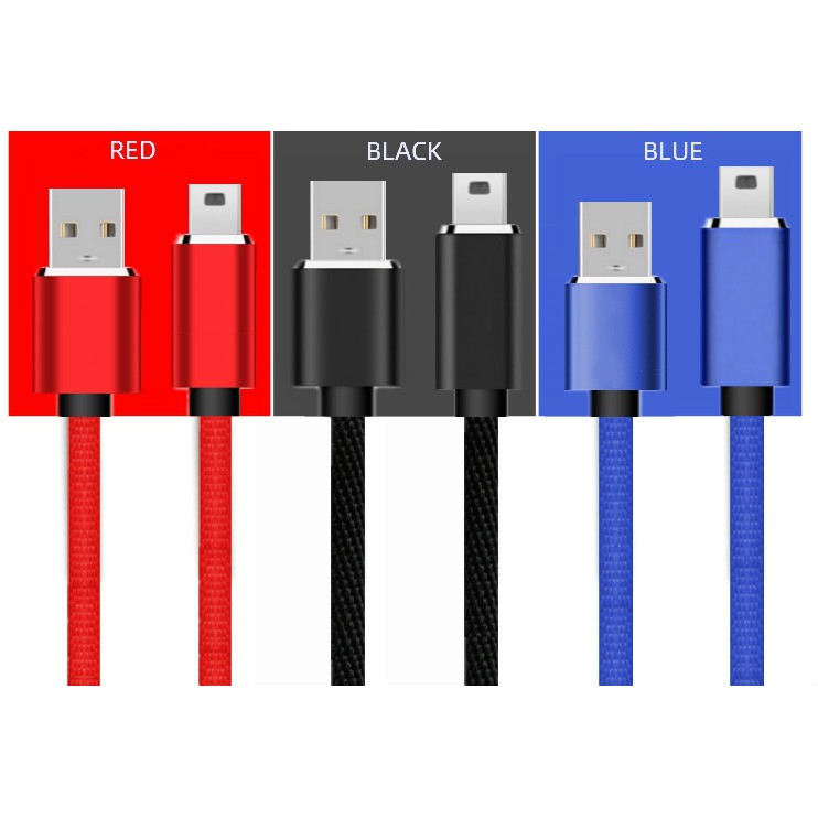 [ HCM ]  Cáp sạc dây dù cổng mini usb ( hình thang ) sử dụng cho loa usb/thẻ nhớ v..v..