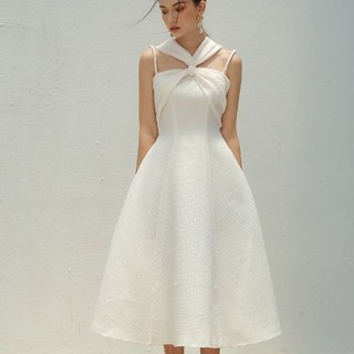 Đầm 2 Dây Xoắn Nơ Cổ Nữ AT MODA DE LITA