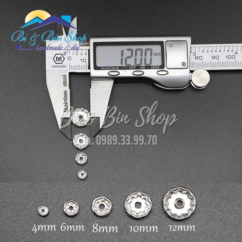 20 Charm Bánh Xe Hạt Xoàn 10mm Xỏ Xen Hạt Chuỗi Làm Vòng Đeo Tay, Dây Chuyền