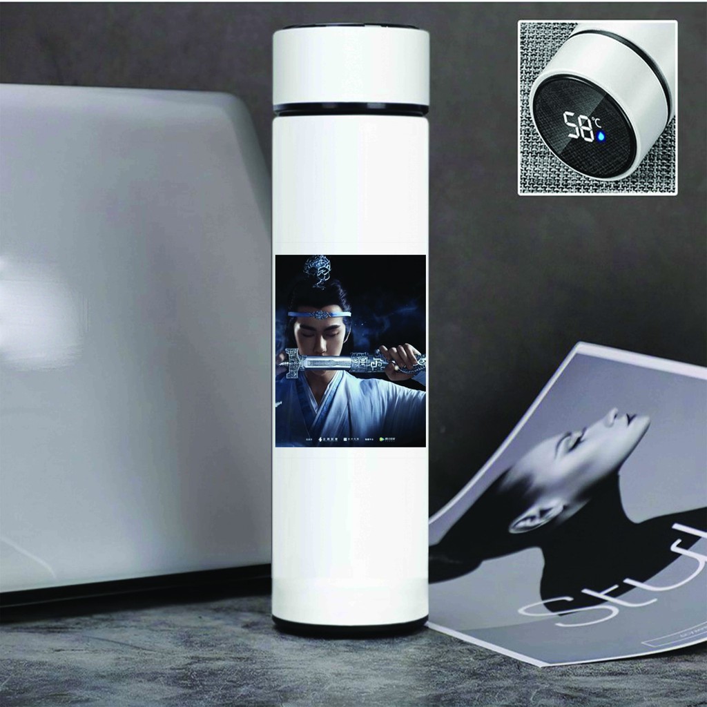 Bình Giữ Nhiệt in hình Trần Tình Lệnh Bác Quân Nhất Tiêu Vương Nhất Bác Tiêu Chiến Lõi INOX đựng nước tiện lợi xinh xắn