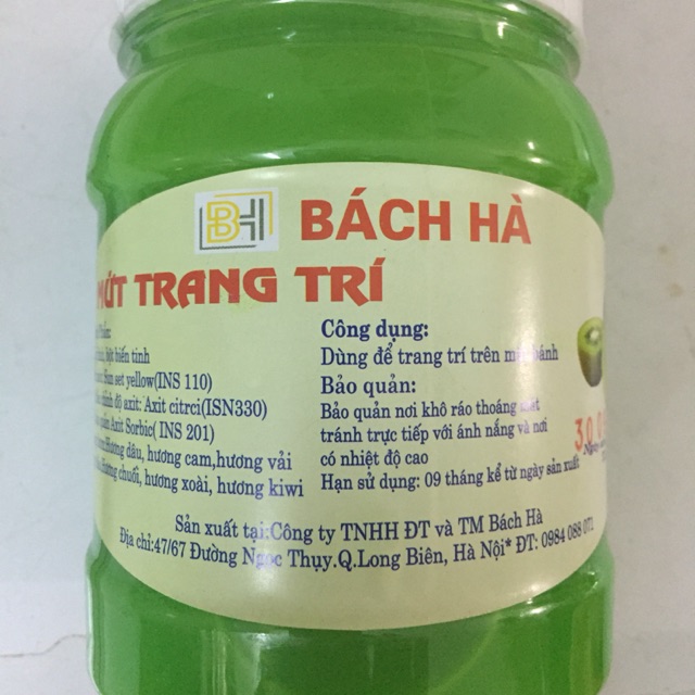 Mứt trong trang trí bánh 1kg