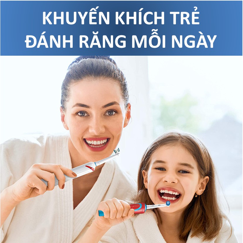 Bàn Chải Pin Cho Bé Oral-B Sparkle Fun &amp; Stages Power - Bàn Chải Điện Oral B Trẻ Em Từ 3+, Dùng Pin AA