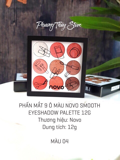 Phấn mắt Novo chính hãng màu siêu đẹp hạt phấn cao cấp