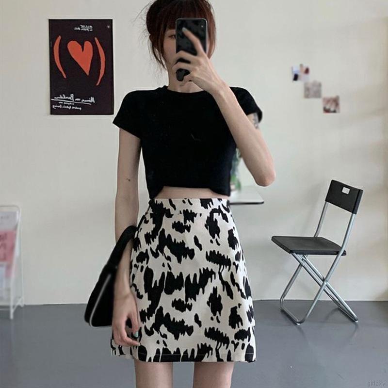 Chân Váy Nữ Lưng Cao Dáng Chữ A In Da Báo Phong Cách Hàn Quốc | BigBuy360 - bigbuy360.vn