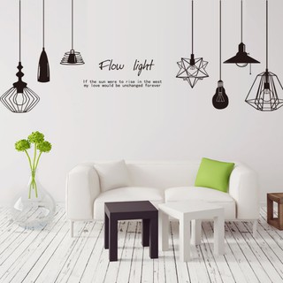 Decal dán tường chùm đèn flow light