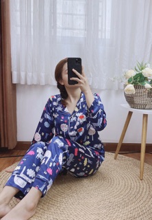 ( Freesize Satin ) Đồ Bộ Pijama Satin Nơ TDQD ( P1 )