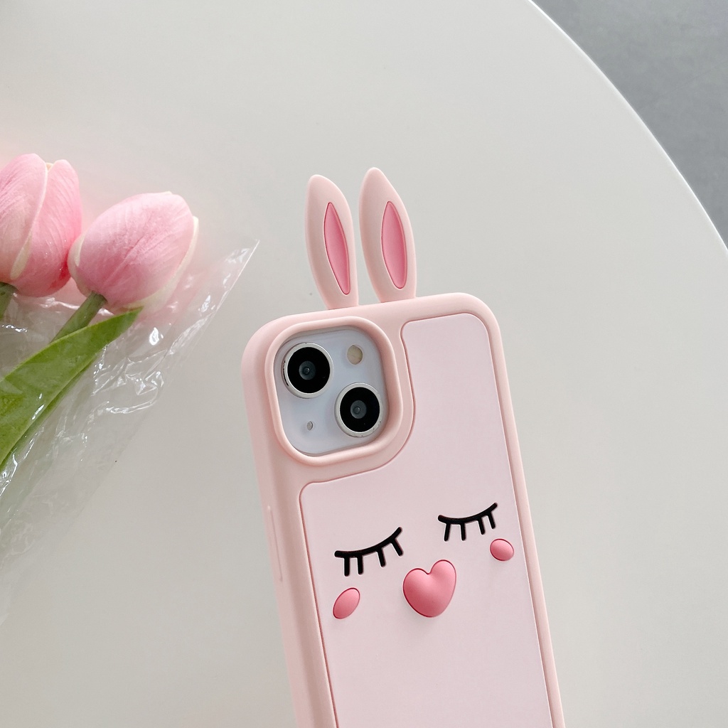 Ốp Điện Thoại Mềm Chống Rơi Họa Tiết Thỏ Hoạt Hình Cho iPhone 14 14pro max 13 12PRO max 11pro max 7Plus