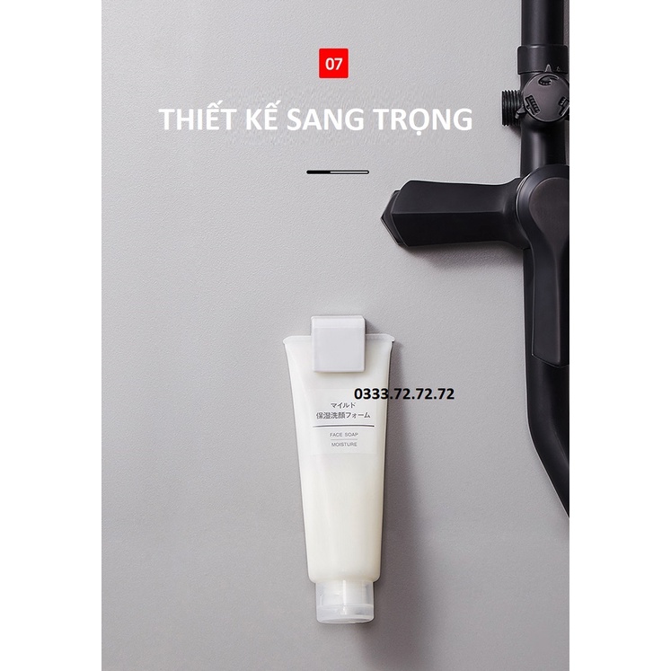 Móc treo bàn chải đánh răng dán tường, kệ để bàn chải đánh răng Phong Cách Hiện Đại, Tối Giản