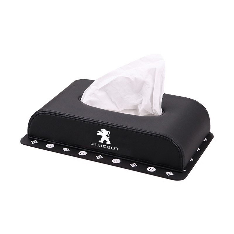 Peugeot Hộp Đựng Khăn Giấy Bằng Da Thật Cao Cấp Cho Ô Tô peugeot 508 408 308 307 301
