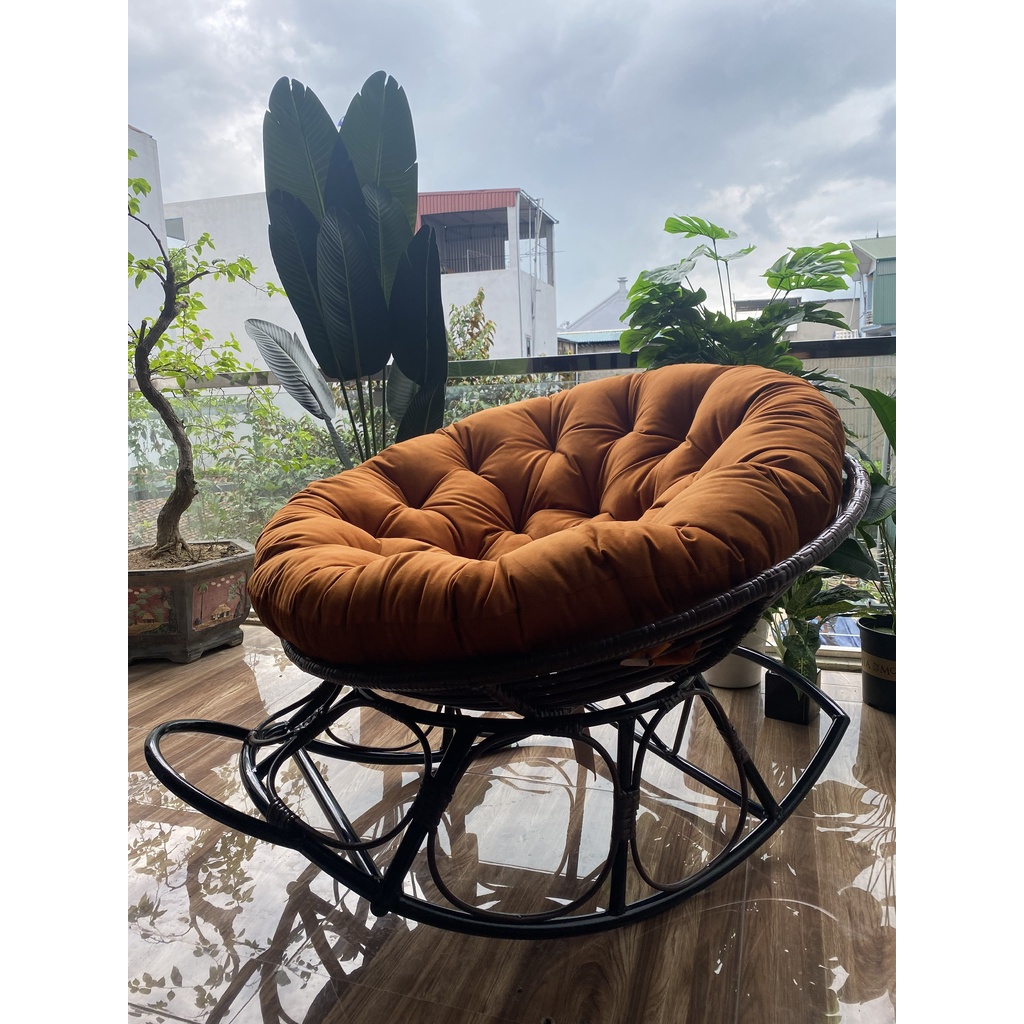 Ghế Thư Giãn Bập Bênh Papasan Khung Sắt, Đường Kính 1m1-1m2