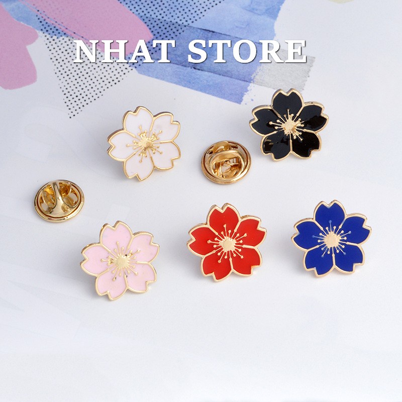 Cài áo, ghim cài áo hoa anh đào Nhat Store