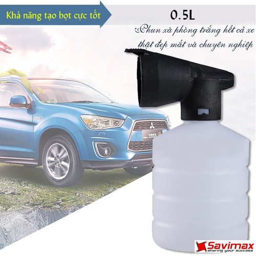 Bình xà bông tạo bọt tuyết máy xịt cao áp - 0.5L, bình tạo bọt tuyết gắn máy rửa xe