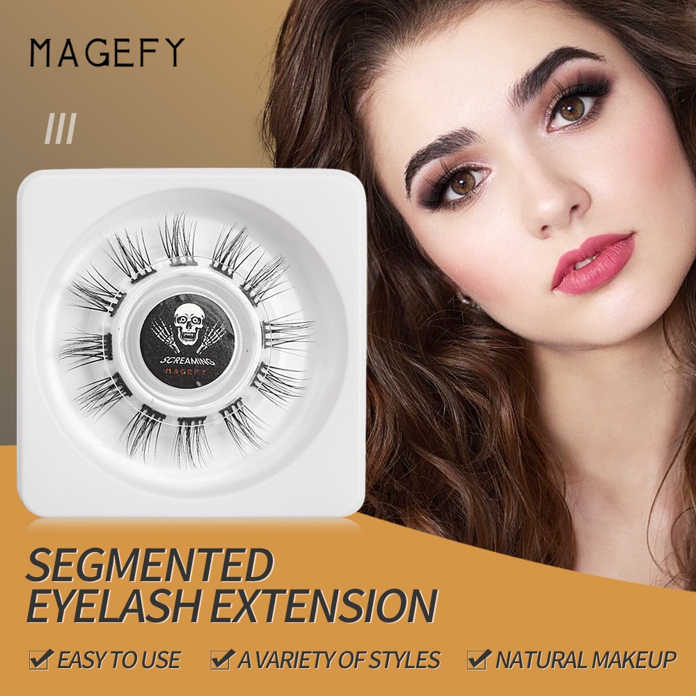 Bộ 12 cặp mi giả 3D MAGEFY bằng lông chồn độc đáo dùng để trang điểm Halloween