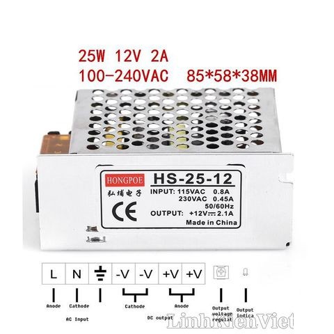 Nguồn tổ ong 12V nguồn tổng 12V 1A 2A 4A 5A 10A 20A  Hàng chuyên dụng cho camera, Led