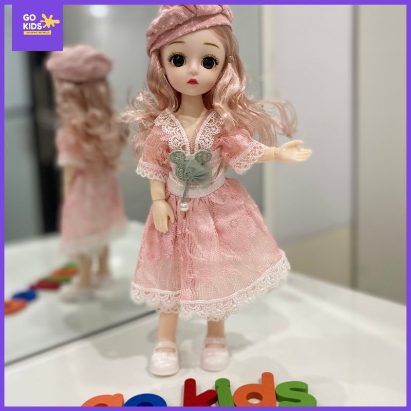 Búp bê mắt đá 30cm, 18 khớp cử động linh hoạt