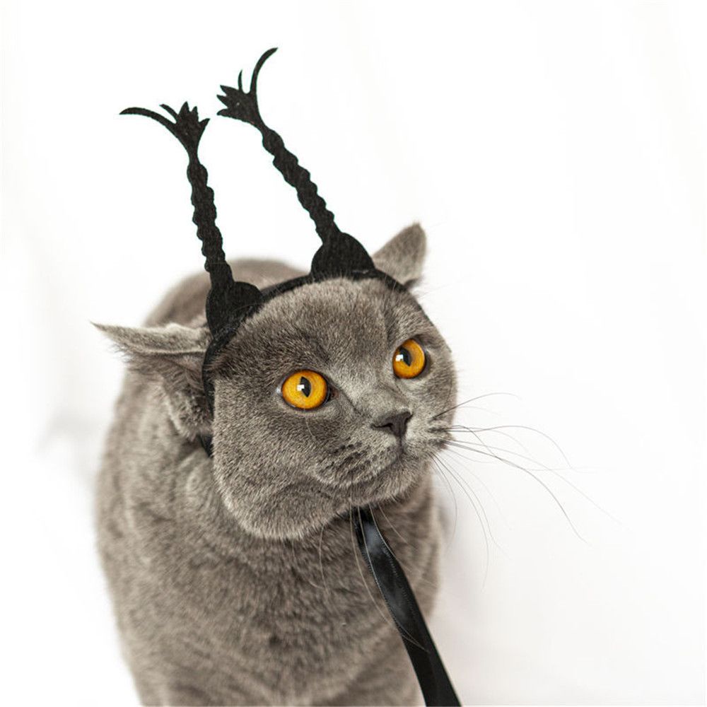 Halloween Pet Cat Headwear Funny Cats Dogs Headdress for Puppy Cat Kitten Xmas Party Pet Costumes Accessories Party Photo Props