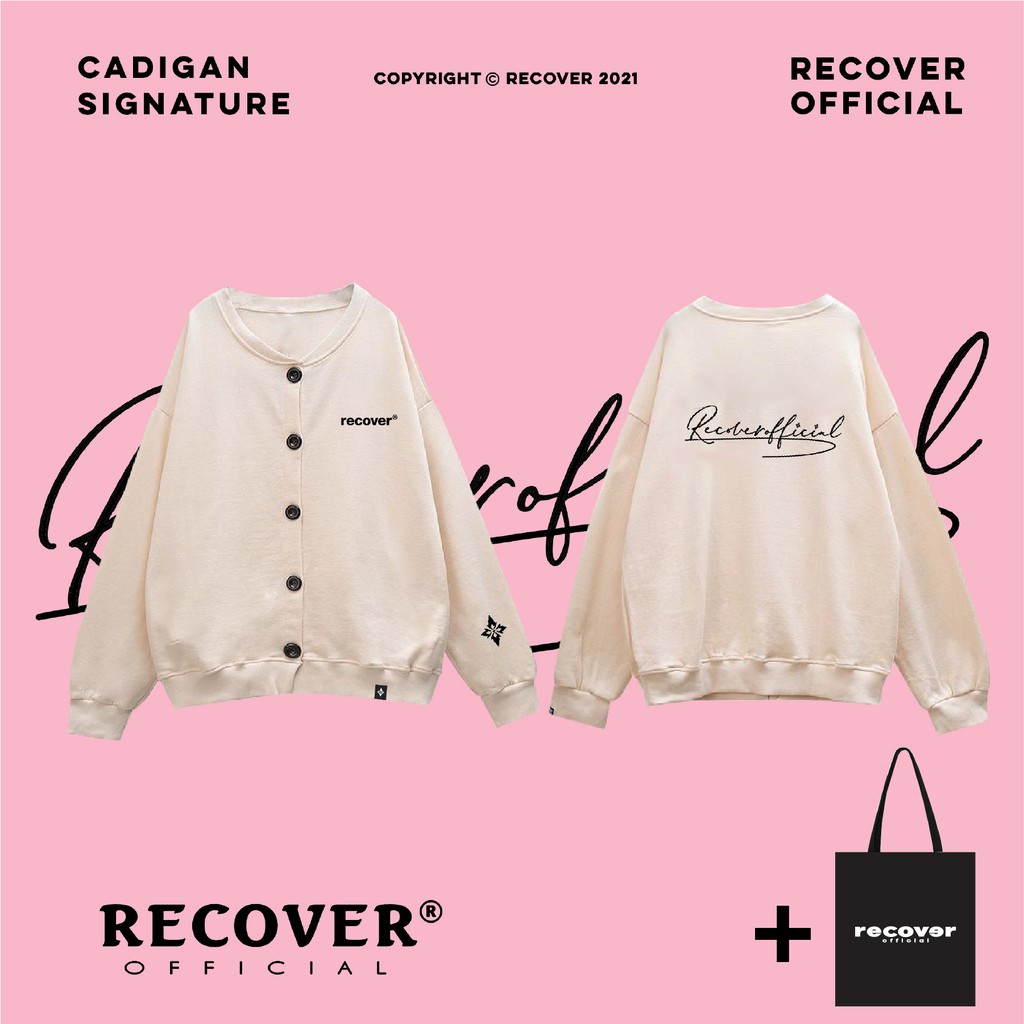 [TẶNG KÈM TÚI TOTE] Áo khoác Cardigan Signature Recover | BigBuy360 - bigbuy360.vn