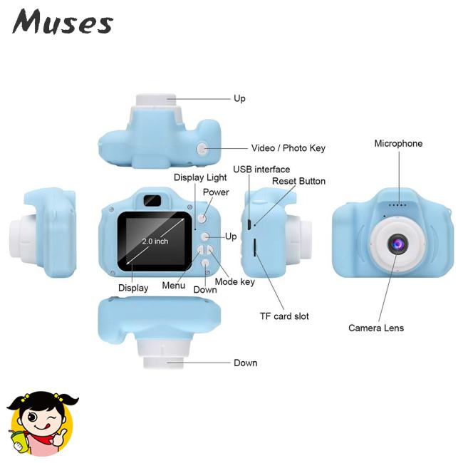 Máy chụp ảnh kỹ thuật số thông minh 2.0 inches mini màn hình Sd cho bé
 | BigBuy360 - bigbuy360.vn