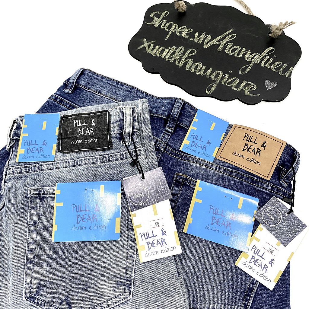 QUẦN JEAN NAM VNXK PULL_BEAR XANH BẠC | BigBuy360 - bigbuy360.vn