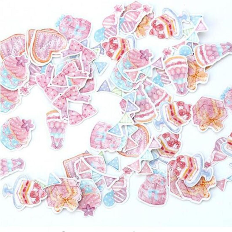 Túi 65-70 miếng dán mini phong cách lãng mạn trang trí cho sổ lưu niệm độc đáo