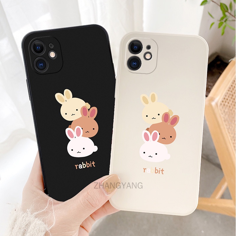 ốp lưng iPhone 11 iPhone 11 pro iPhone 11 pro max Ốp Điện Thoại TPU Silicone Hình Ba Chú Thỏ Đáng Yêu Kèm Dây Đeo Cho iPhone 11 iPhone 11 pro iPhone 11 pro max