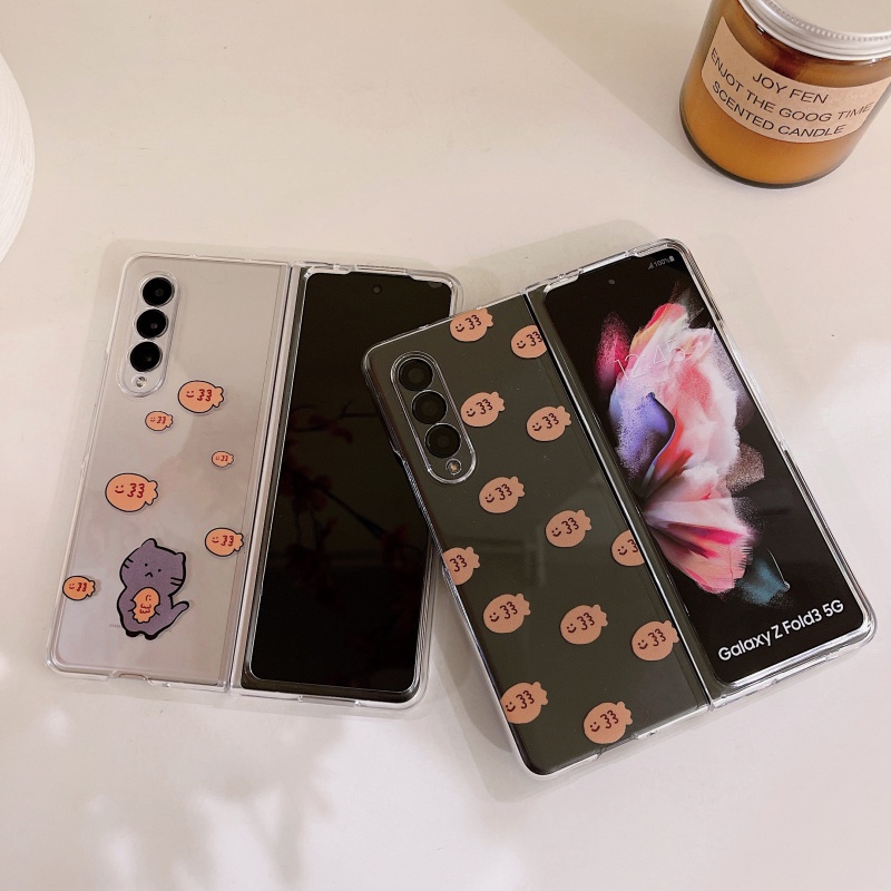 Ốp điện thoại cứng chống sốc họa tiết dễ thương cho Samsung Galaxy Z Fold 3 5G