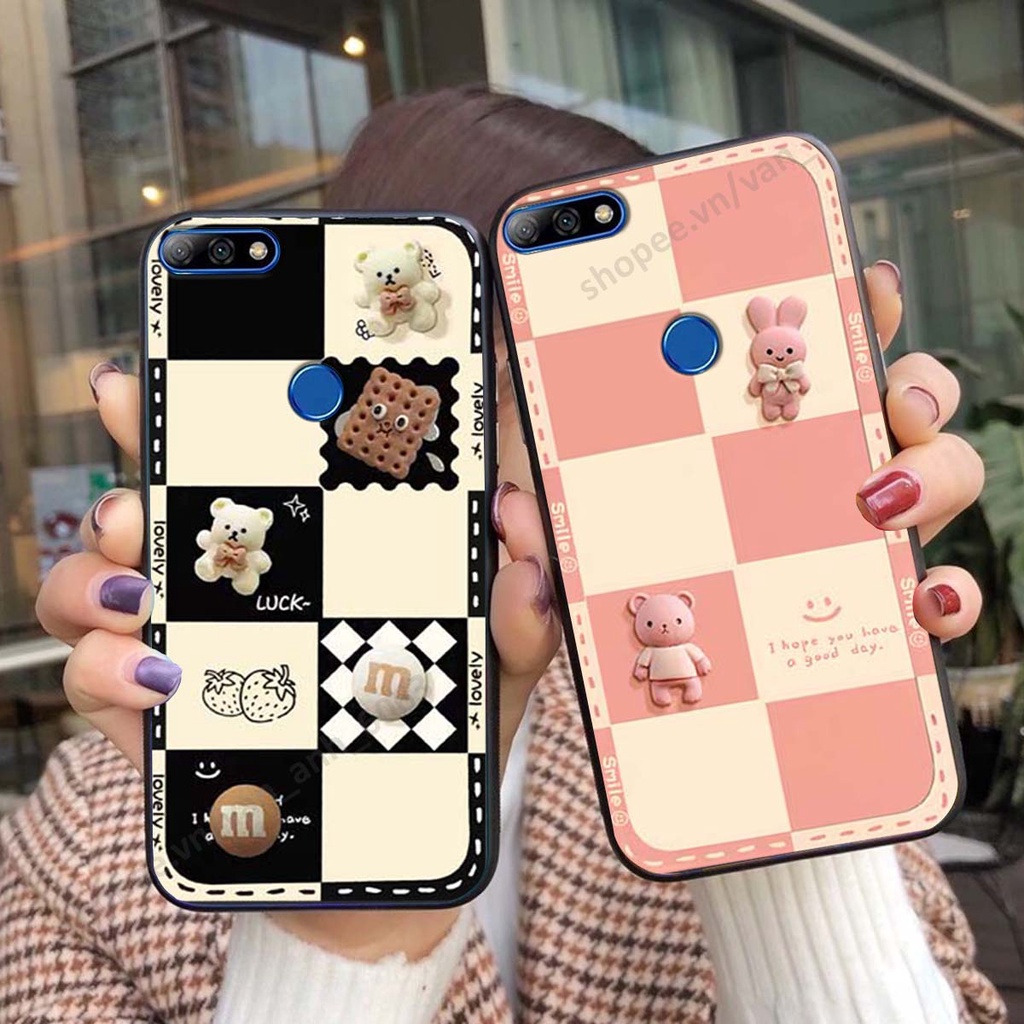 Ốp lưng Huawei Y7 Prime 2018 / Y7 Pro 2018 hình gấu, kẹo dễ thương cute