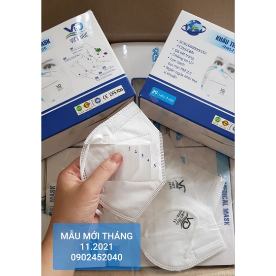 🚑[HỎA TỐC] KHẨU TRANG N95 VIỆT ĐỨC 05 LỚP KHÁNG KHUẨN KHÔNG VAN - LỌC BỤI 2.5PM - TIỆT TRÙNG TỪNG CÁI | BigBuy360 - bigbuy360.vn
