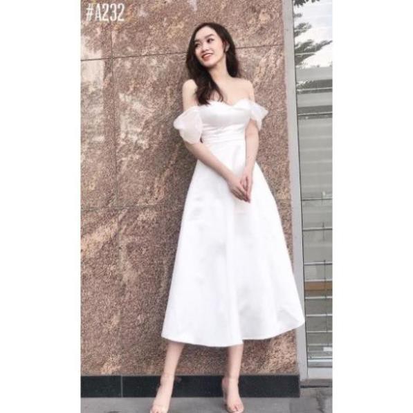 Đầm dự tiệc cúp ngực trễ vai dáng dài sang chảnh | BigBuy360 - bigbuy360.vn