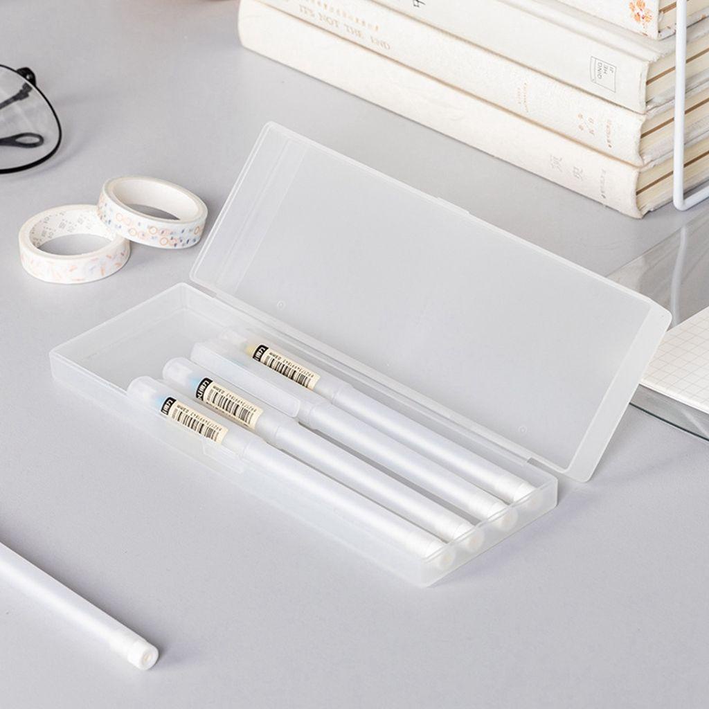 Hộp Đựng Bút Bằng Nhựa PP Cứng Trong Mờ Không Độc Hại Dành Cho Trẻ Em Ốp