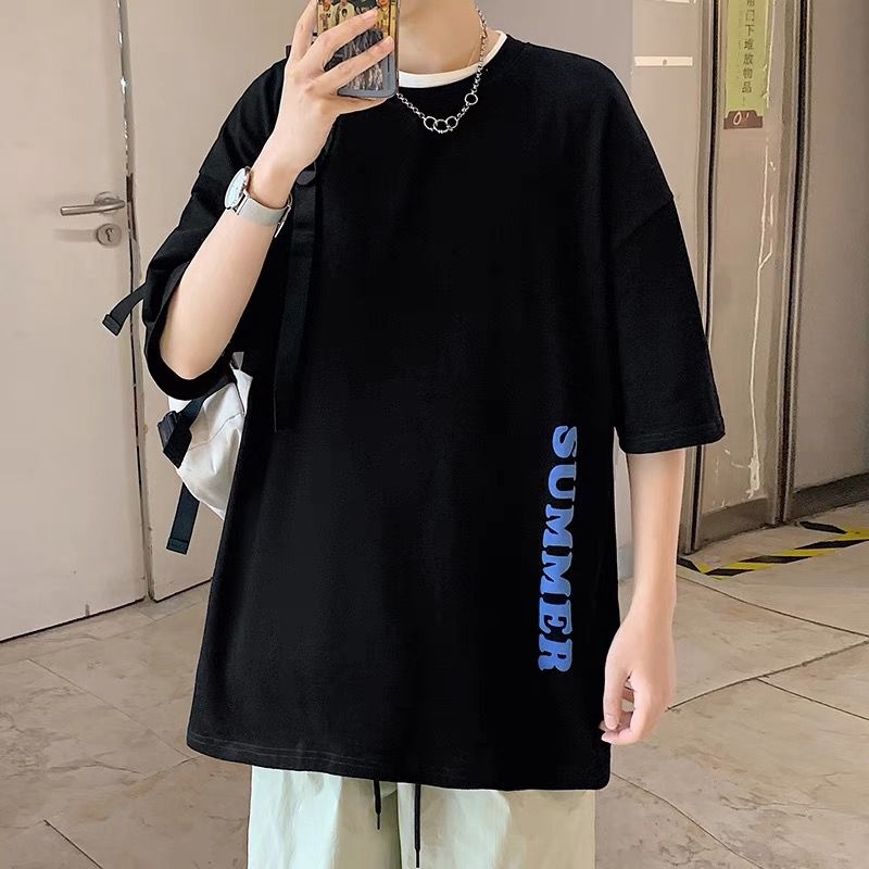 Áo Thun Tay Ngắn Dáng Rộng In Chữ M-8XL Thời Trang Mùa Hè Cho Nam