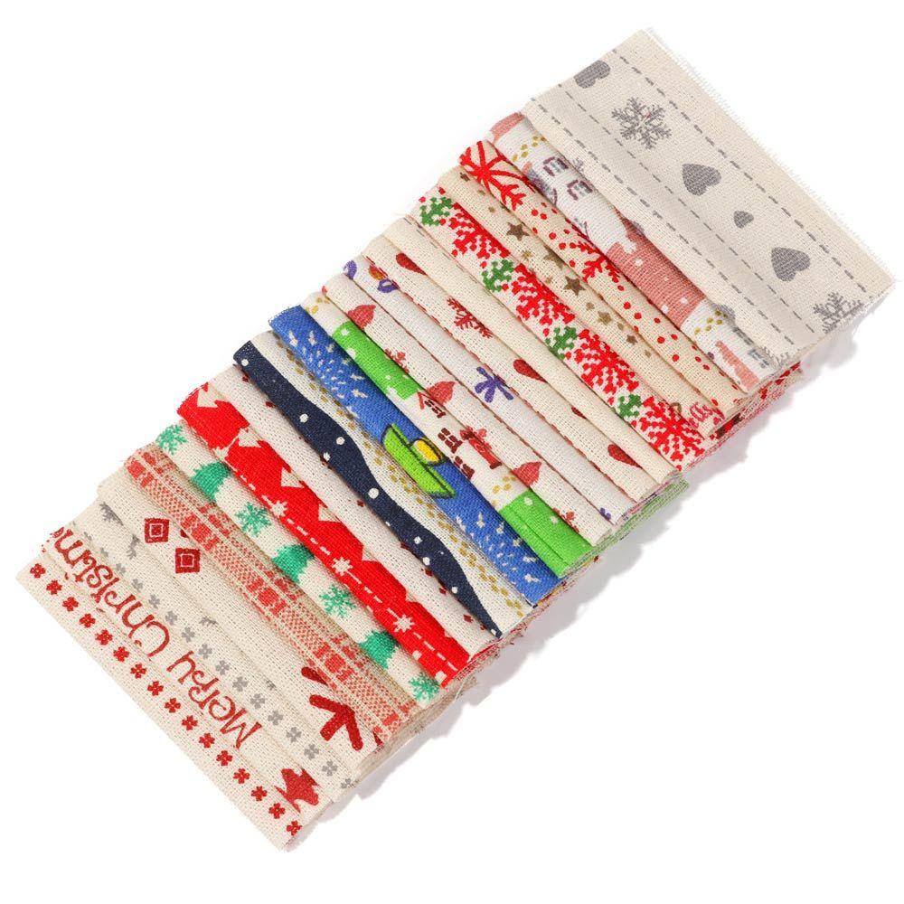 Set 20 Tấm Vải Họa Tiết Giáng Sinh Tự Làm Đồ Thủ Công