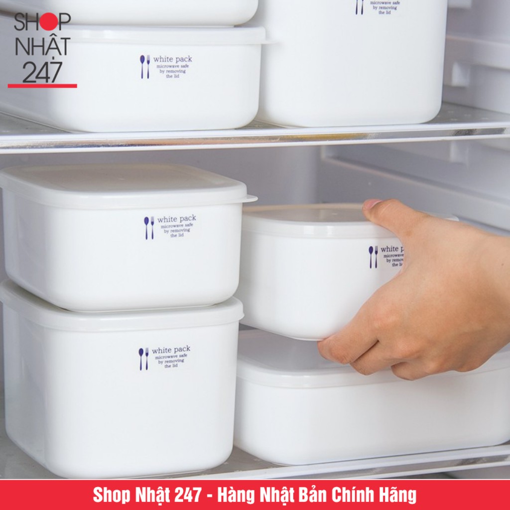 Hộp nhựa đựng thực phẩm White Pack nội địa Nhật Bản