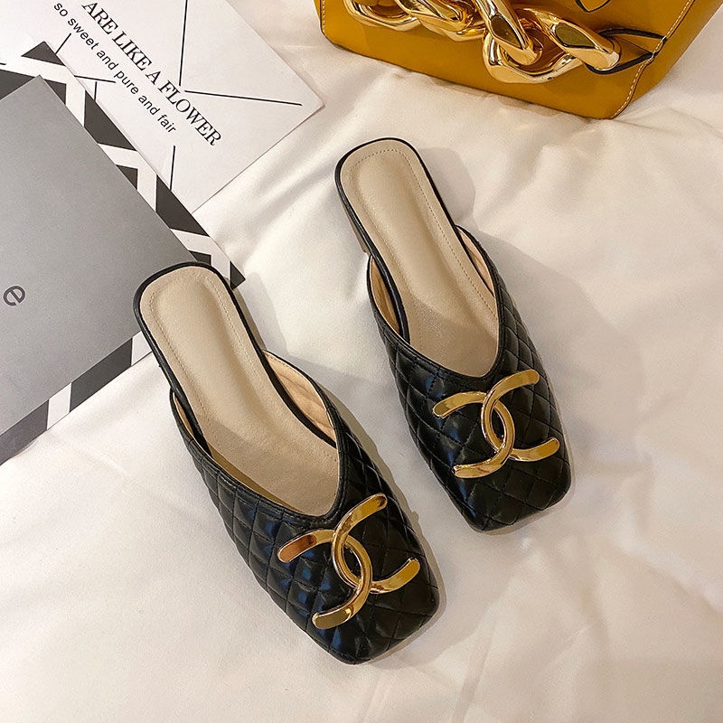 Dép sục nữ gắn khối đế thấp 3 màu hot mới