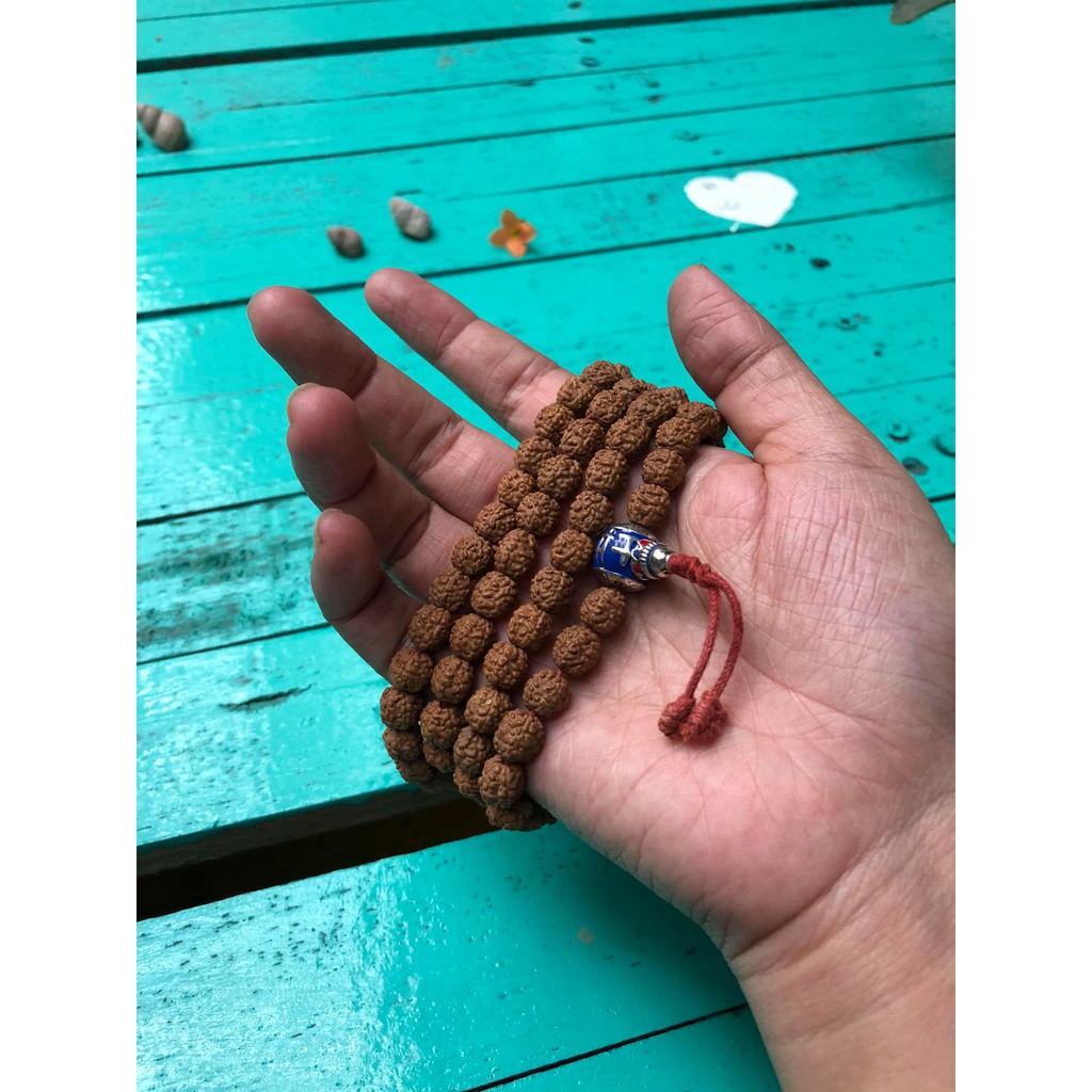 Chuỗi Bồ đề Kim Cang 8mm phối charm đồng trắng