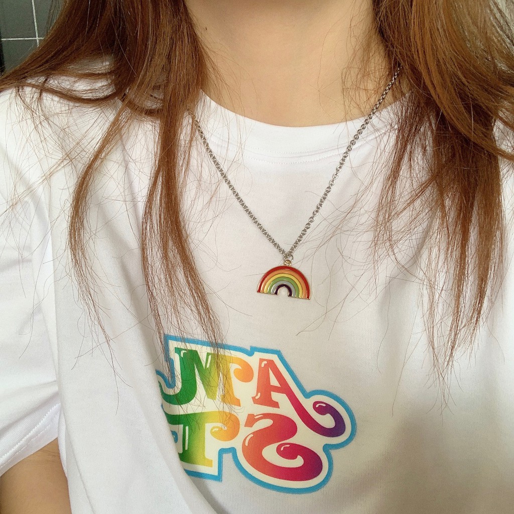 Dây Chuyền Mặt Hình Hoa Hướng Dương Cầu Vồng Cho Cặp Đôi C142