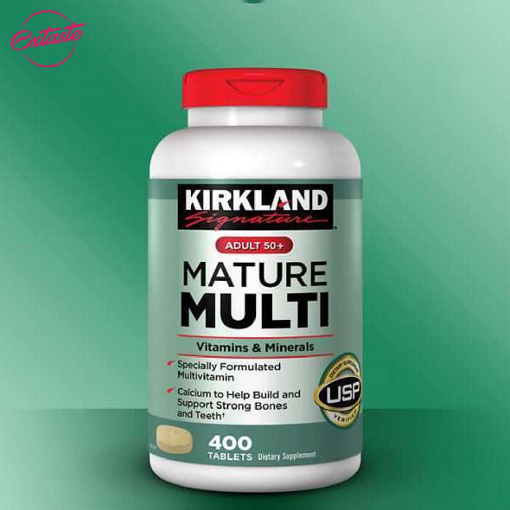 Viên uống bổ sung vitamin tổng hợp và khoáng chất Kirkland Mature Multi cho người trên 50 tuổi 400 viên