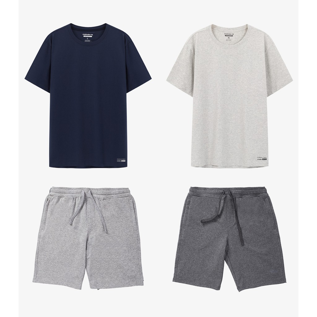 Style Box - Combo 2 áo thun cổ tròn Cotton Compact và 2 quần Short nam thương hiệu coolmate