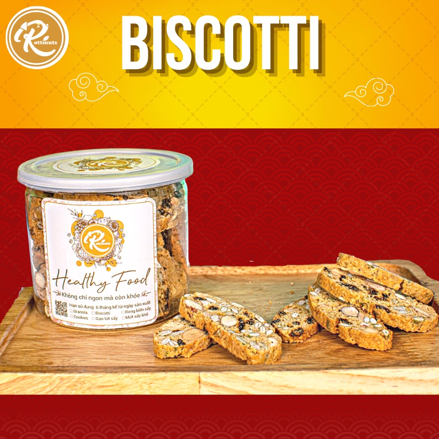 Bánh BISCOTTI, bánh ăn kiêng giảm cân ROTTINUTS,3 Vị (Vani, Chocolate, Matcha) Bảo quản 6 tháng - Trọng lượng [250 gram] | BigBuy360 - bigbuy360.vn