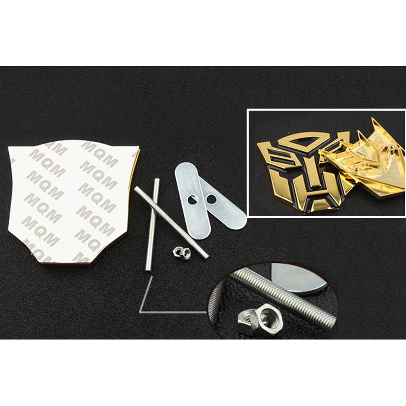 Biểu tượng rô bốt biến hình 1 x 4 inch màu vàng đẹp mắt cho xe hơi